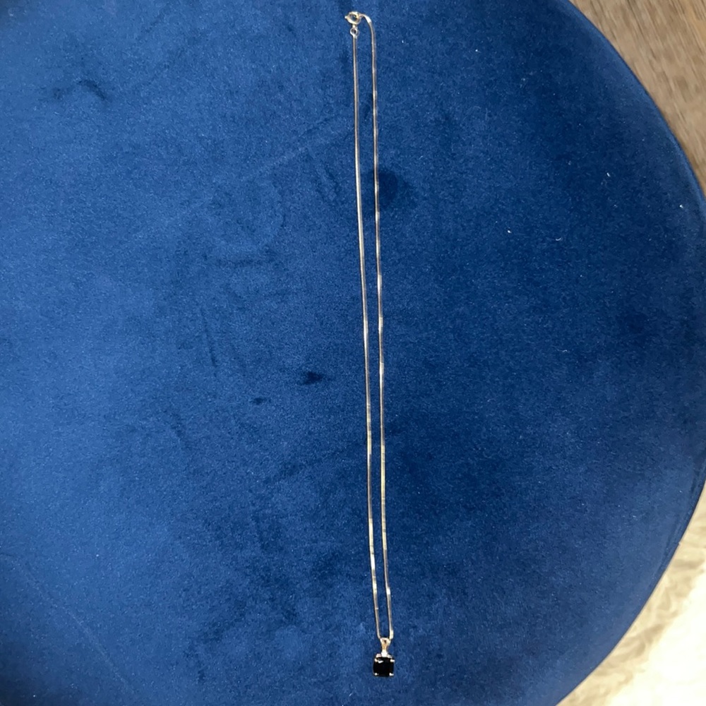 Onyx and Diamond Accent 18” Pendant Necklace in 14k Solid Gold
